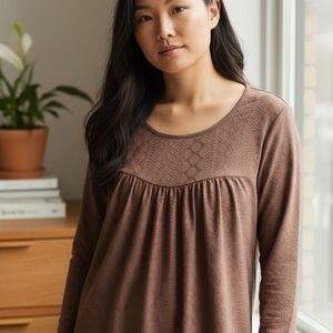 Elegant Brown Women's Top (4002)